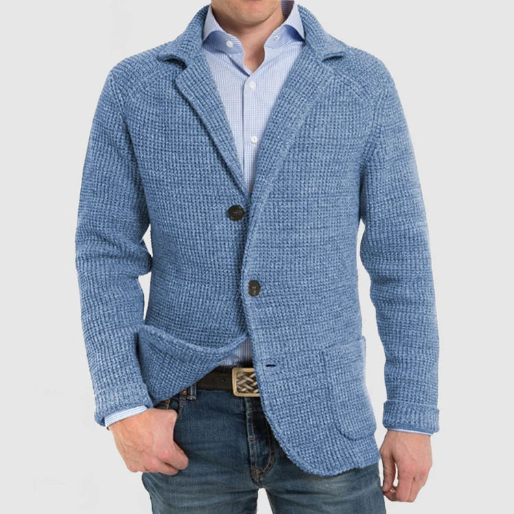 Eveloria Herren Strickblazer 2-Knopf