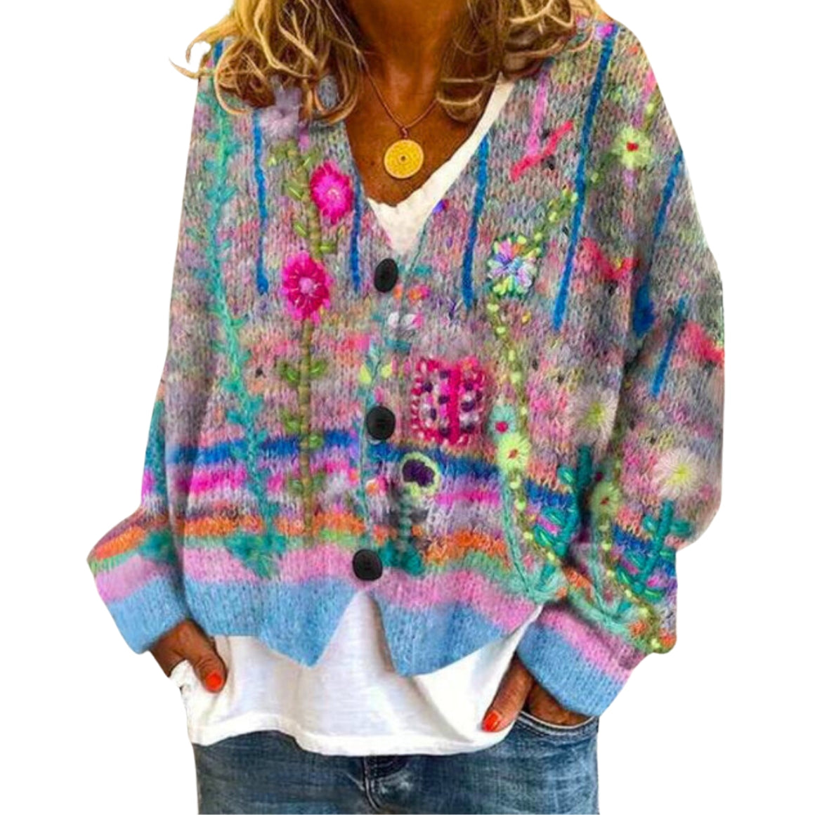 Eveloria Damen Cardigan Warm Modern Langärmlig - Eveloria
