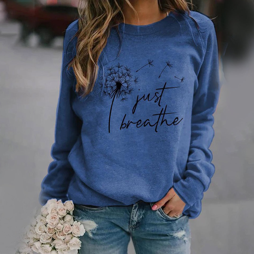 Eveloria Damen Sweatshirt Weicher Baumwollmix Rundhals