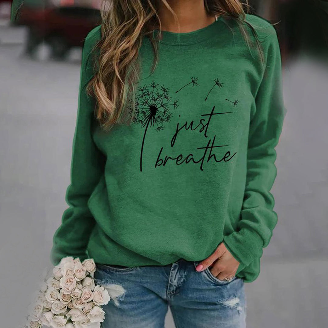 Eveloria Damen Sweatshirt Weicher Baumwollmix Rundhals