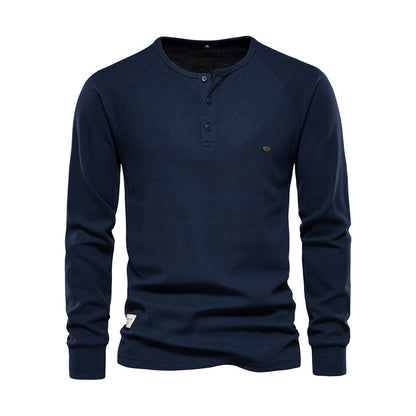 Herren Langarmshirt Atmungsaktives Jersey Weiß