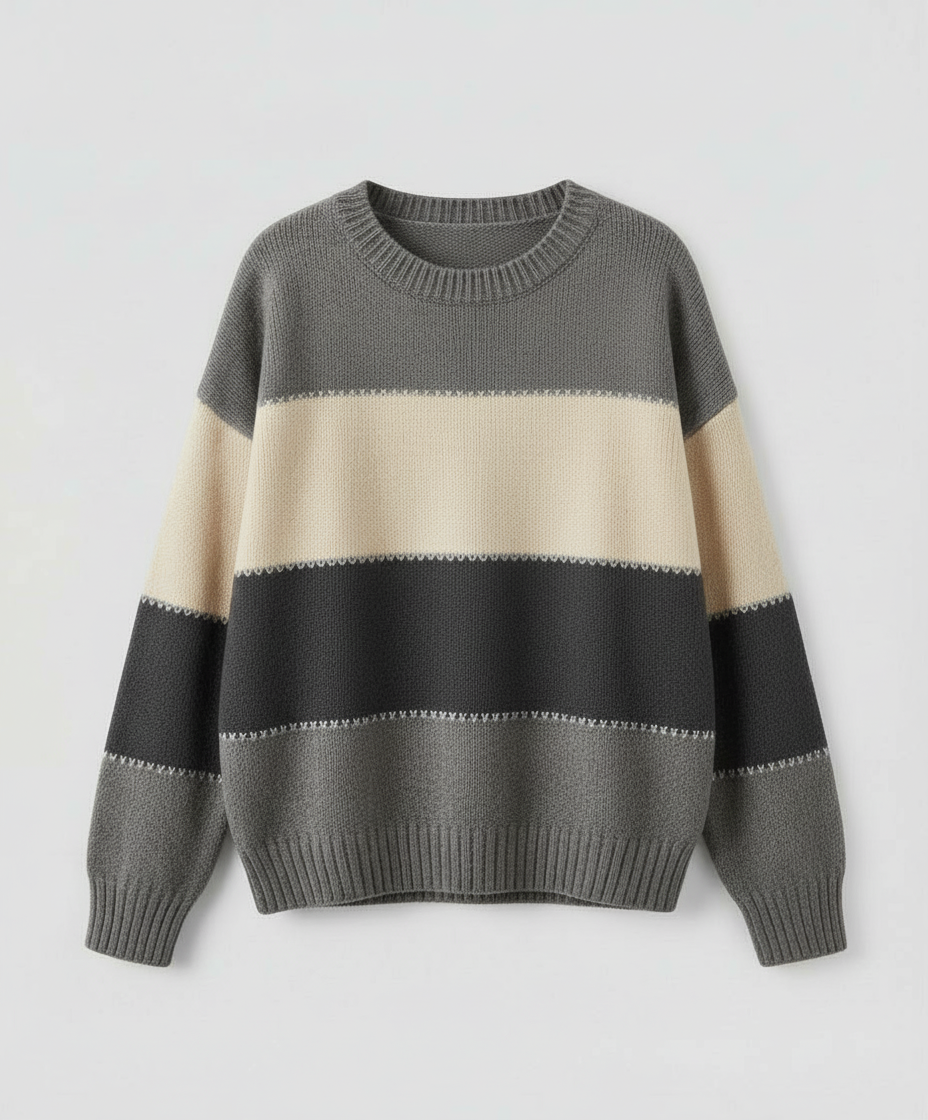 Damen Sweatshirt Gestreift Eveloria