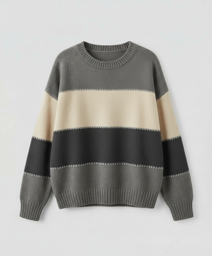 Damen Sweatshirt Gestreift Eveloria