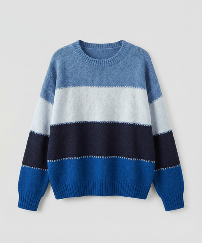 Damen Sweatshirt Gestreift Eveloria