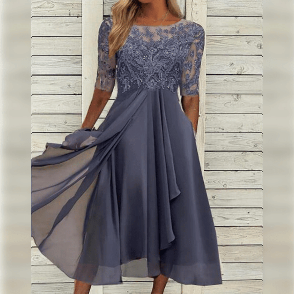 Damen Hochzeitsgastkleid Midi