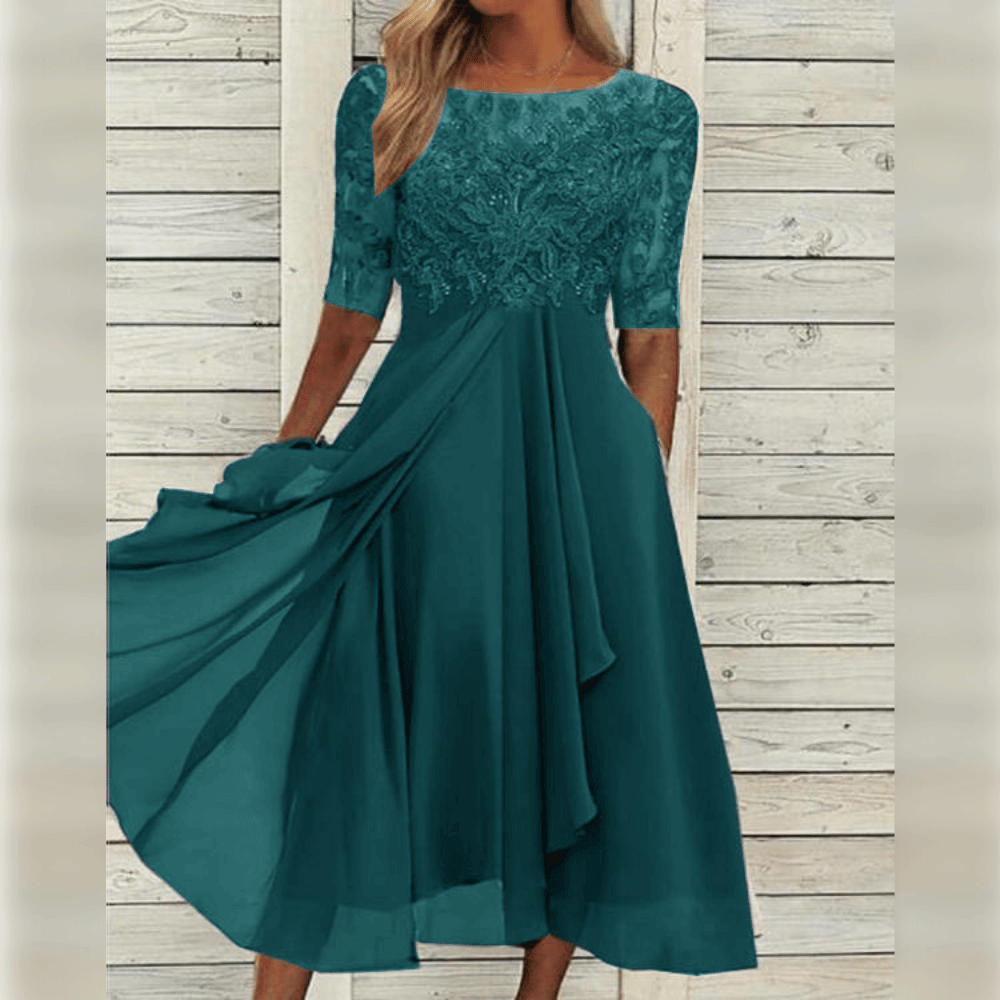 Damen Hochzeitsgastkleid Midi