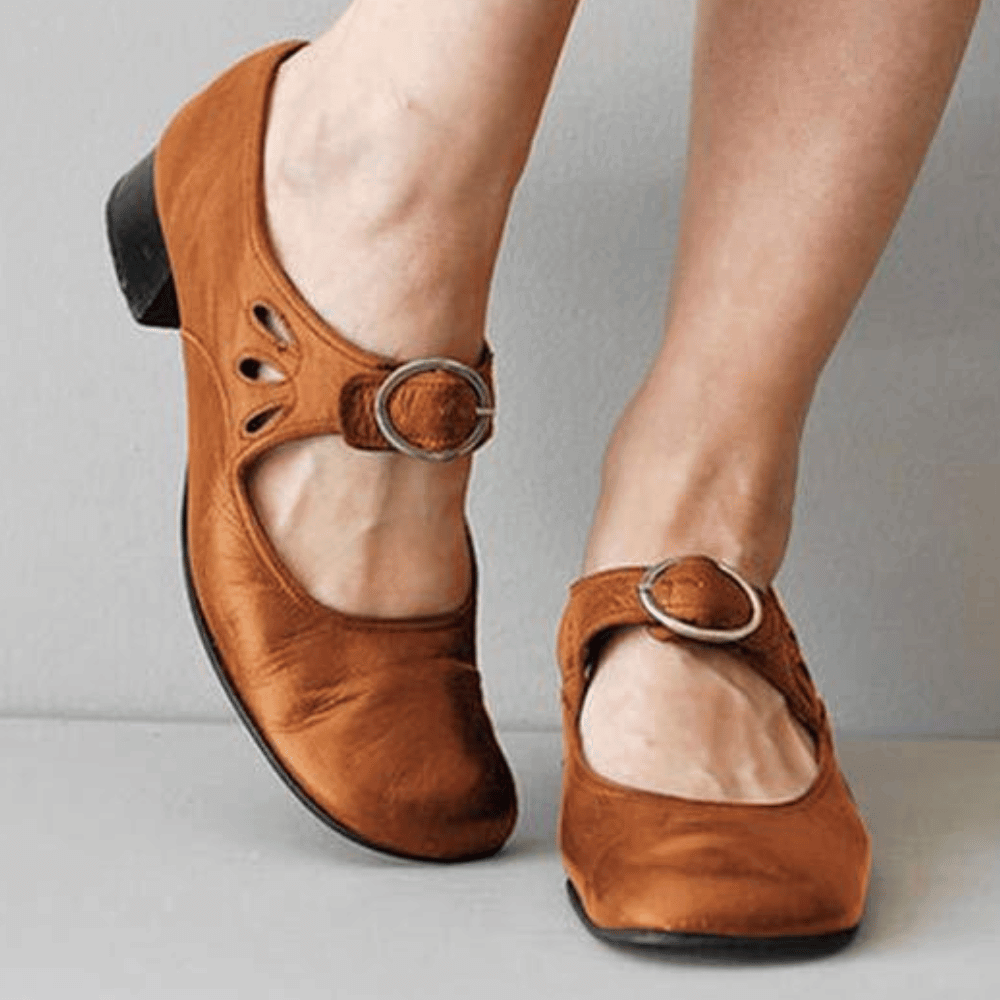 Damen Sandalen Mary Jane Niedriger Blockabsatz - Eveloria