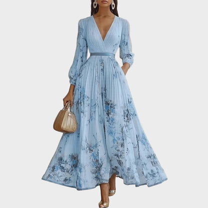 Isabella Damen Ärmelloses Midi Kleid Geplissiert Blumenmuster