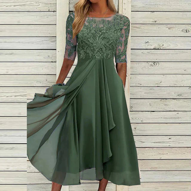 Eveloria Damen Festkleid Dunkelblau