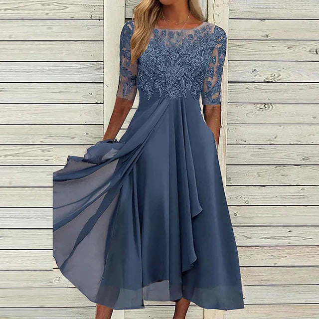Eveloria Damen Festkleid Dunkelblau - Eveloria