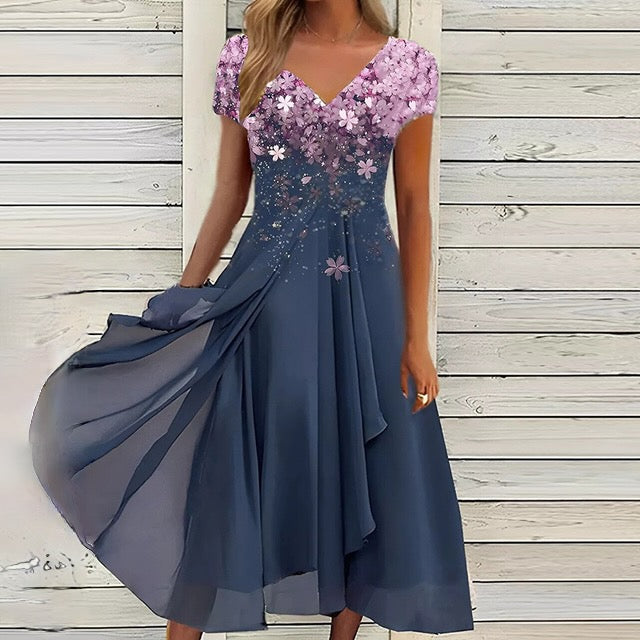 Eveloria Damen Sommerkleid Elegant Leicht Pastell