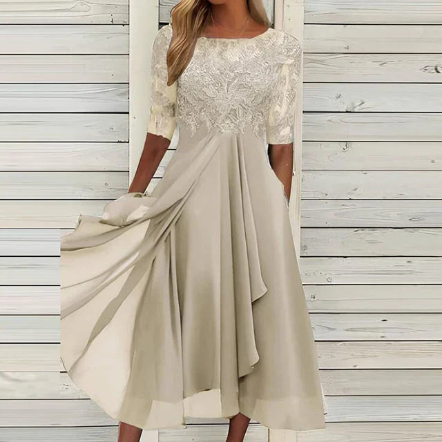 Eveloria Damen Festkleid Dunkelblau