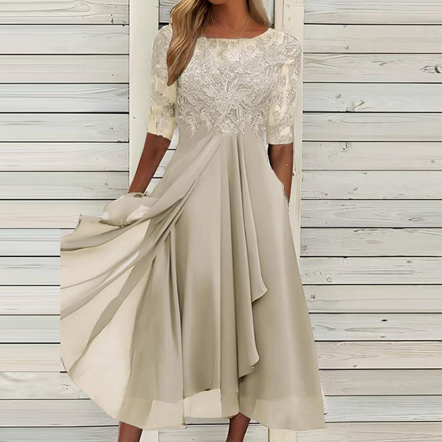 Elegantes Damen Spitzenkleid Glamourös