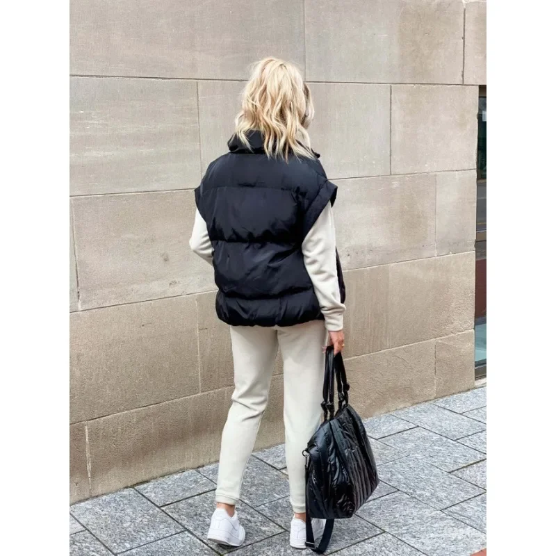 Damen Ärmelloser Cardigan Strukturierter Bolero Kurz