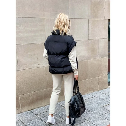 Damen Ärmelloser Cardigan Strukturierter Bolero Kurz