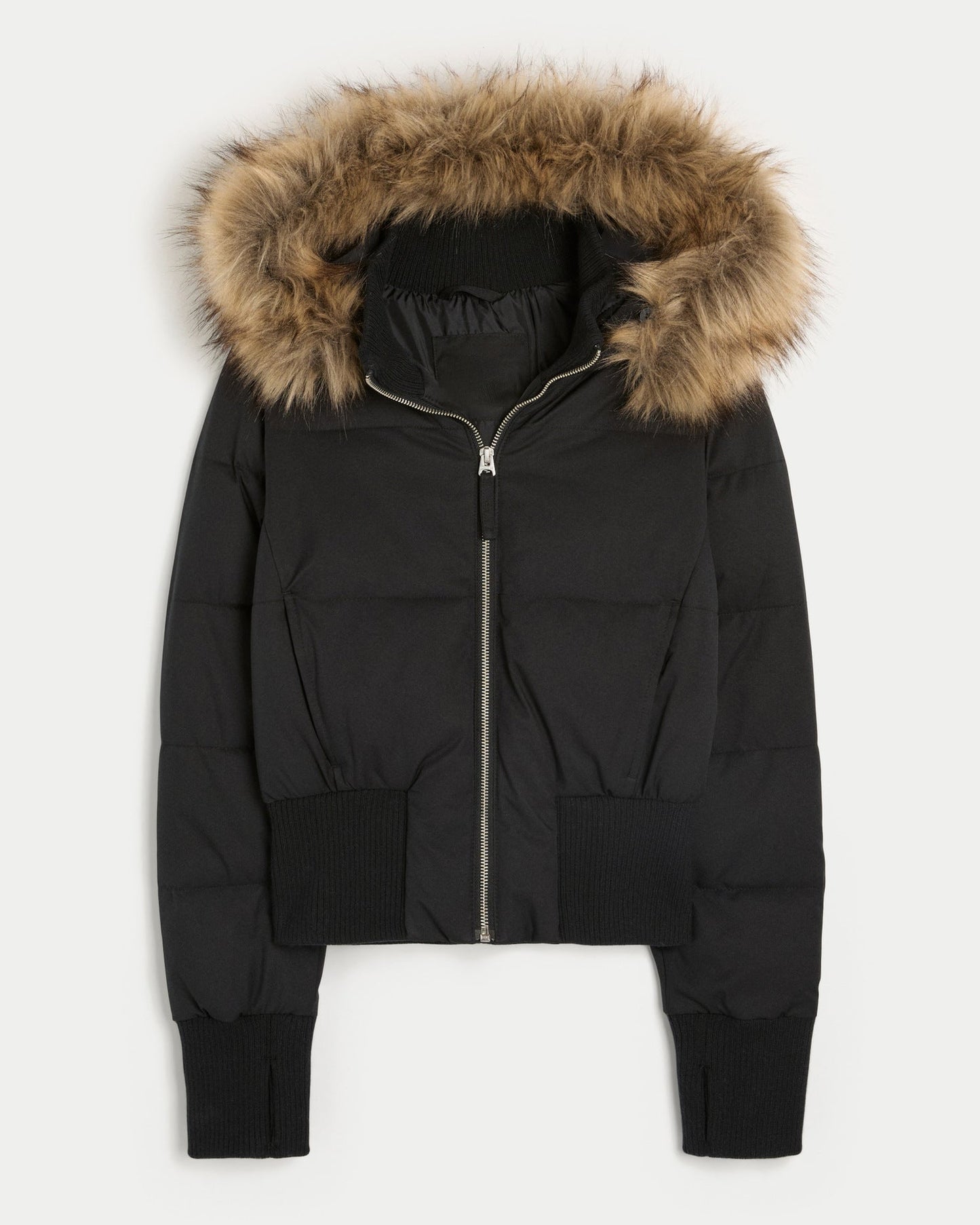 Damen Winter-Kapuzenjacke Warm Angora-Stil