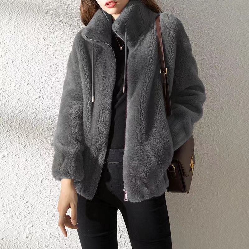 Eveloria Damenmodische Lederjacke Schwarz - Eveloria