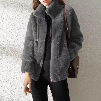 Eveloria Damenmodische Lederjacke Schwarz - Eveloria