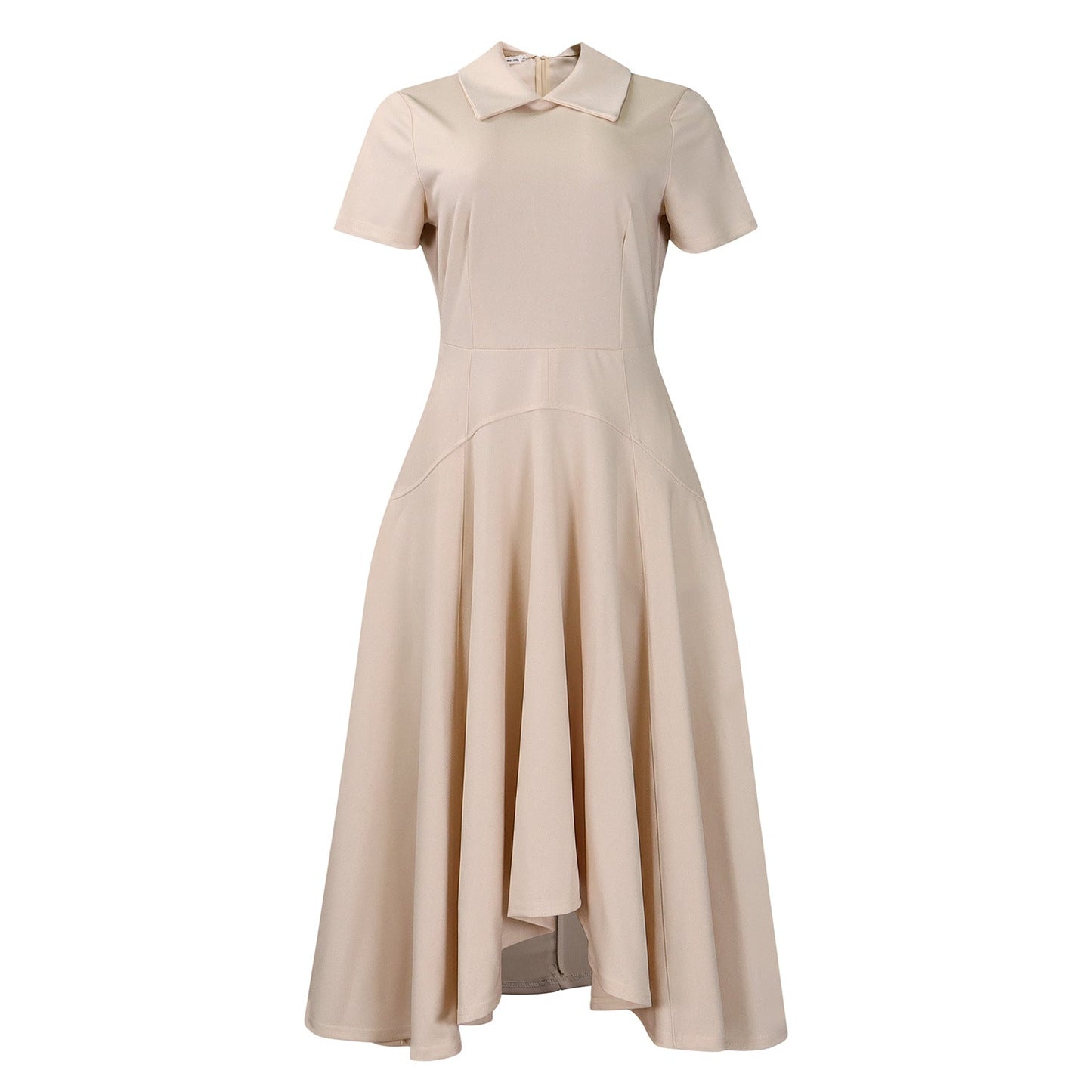 Damen Hemdkleid Asymmetrischer Rock Elegante Taillierung