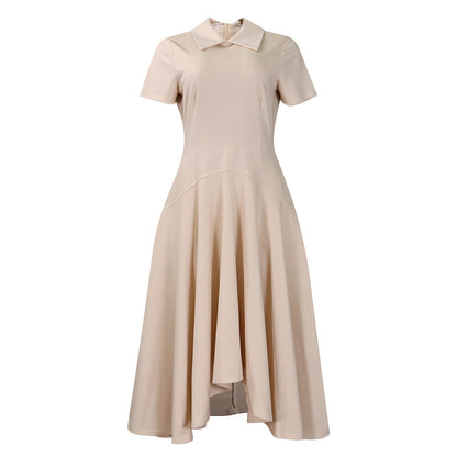 Damen Hemdkleid Asymmetrischer Rock Elegante Taillierung