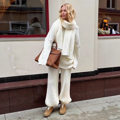 Damen Strickanzug Weites Design Elegantes Eveloria