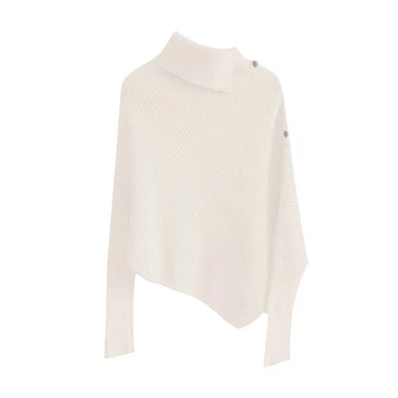 Damen Oversized Pullover Asymmetrischer Saum Eveloria