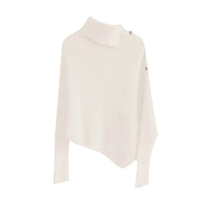 Damen Oversized Pullover Asymmetrischer Saum Eveloria