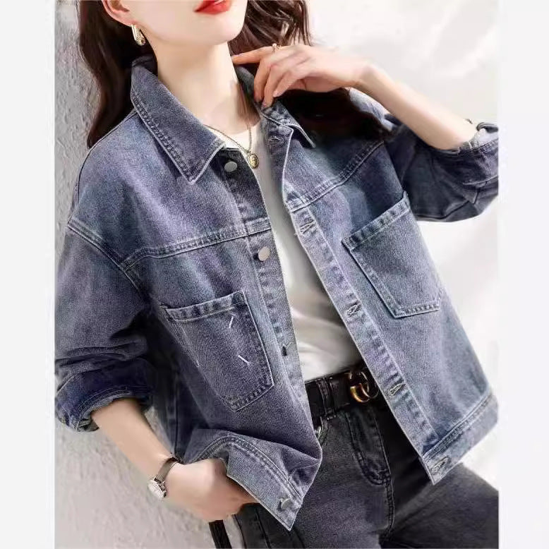Damen Oversized Jeansjacke Eveloria