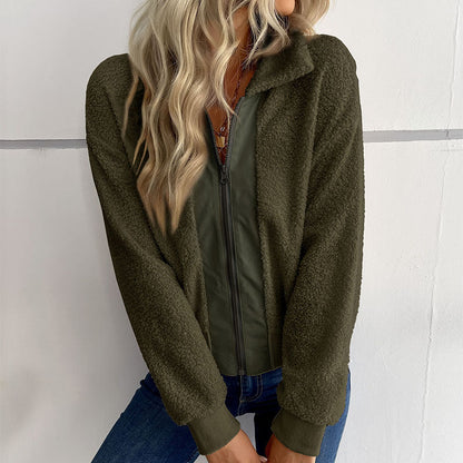 Damen Freizeitjacke Teddyfell Weich Elastisch Eveloria