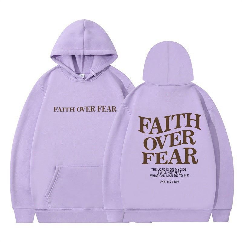 Damen Pullover Kapuzenpullover Baumwolle Inspirierender Schriftzug