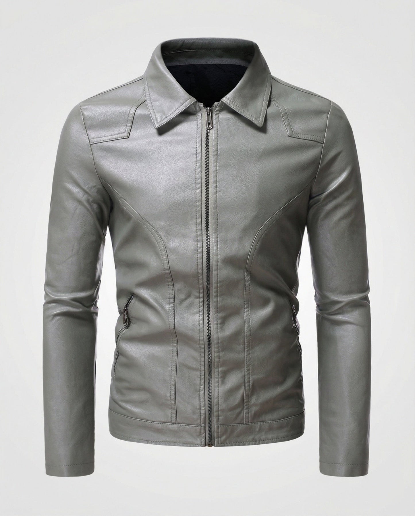 Herren Lederjacke Figurbetont