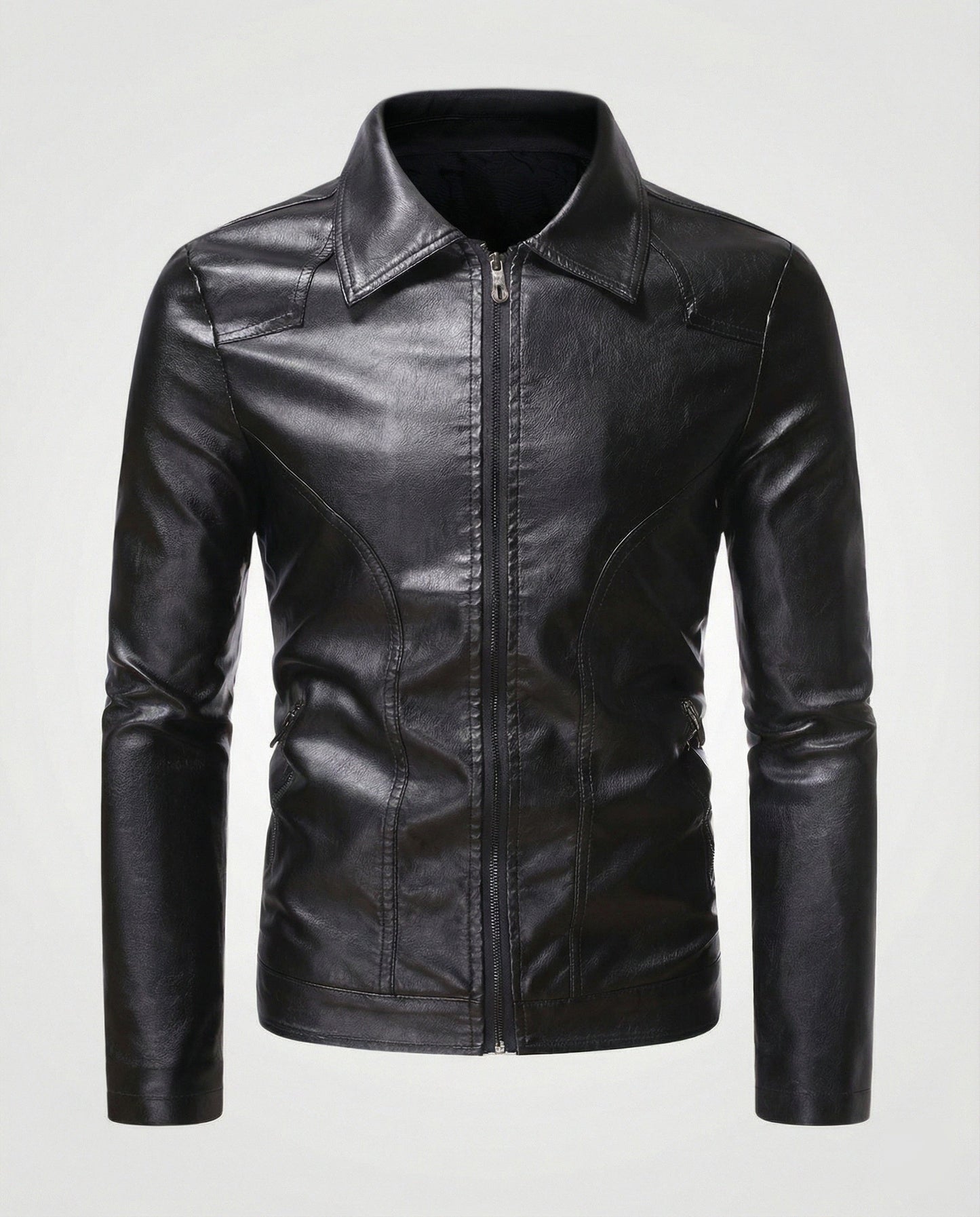 Herren Lederjacke Figurbetont