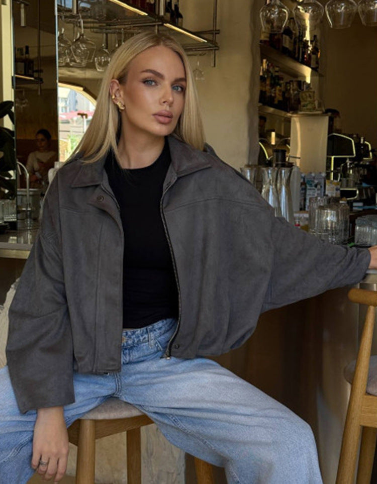 Damen Oversized Jacke Modisch Eveloria