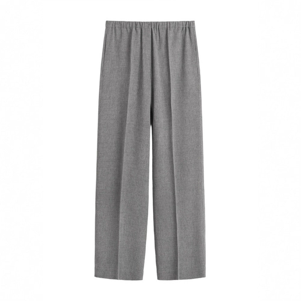 Damen Chiffon-Hose Weit Elastischer Bund