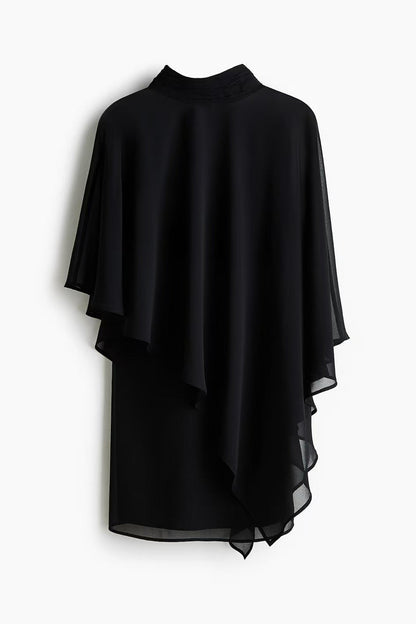 Damen Chiffon-Tunika Asymmetrisch Fließend Eveloria