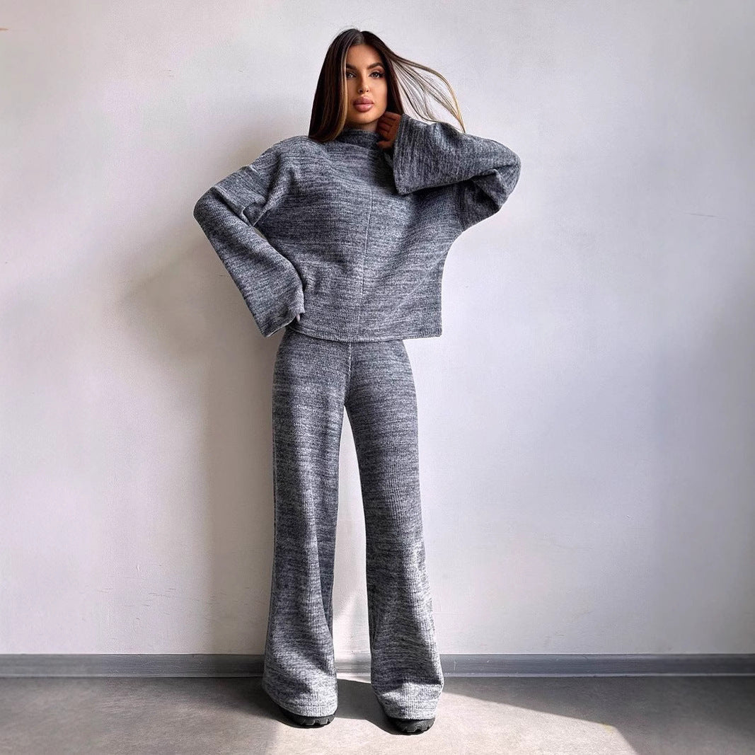 Damen Loungewear Set Weites Rippdesign