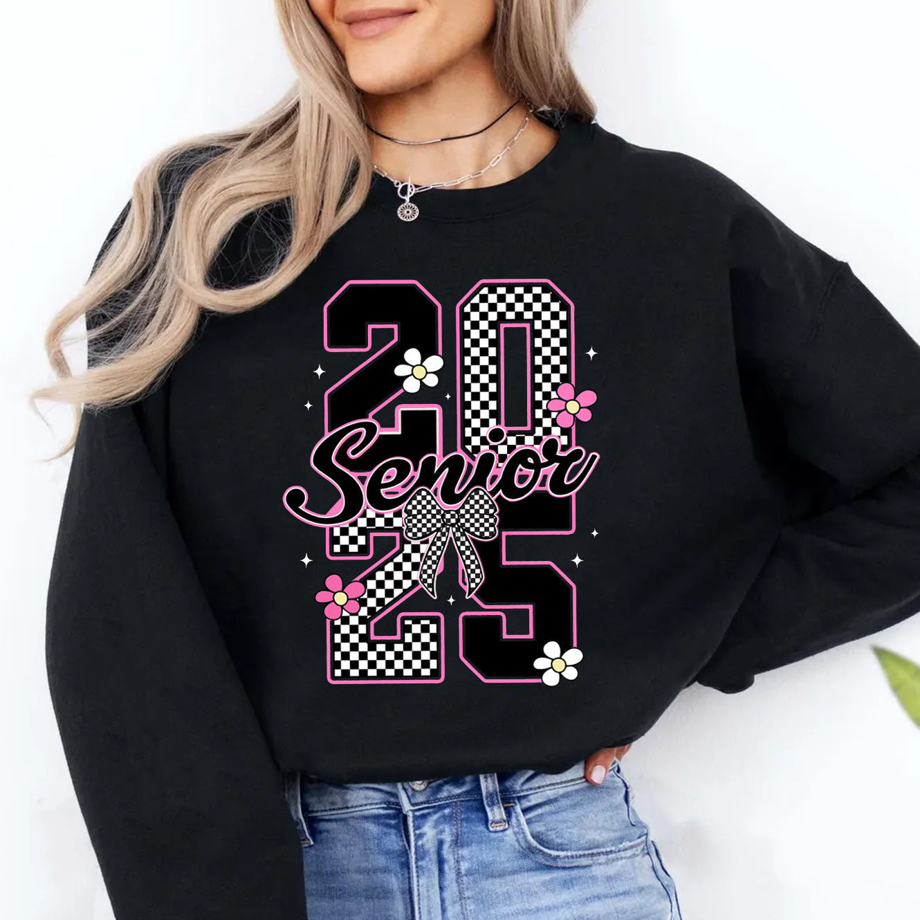 Damen Sweatshirt Abschlussjahr Design Grau