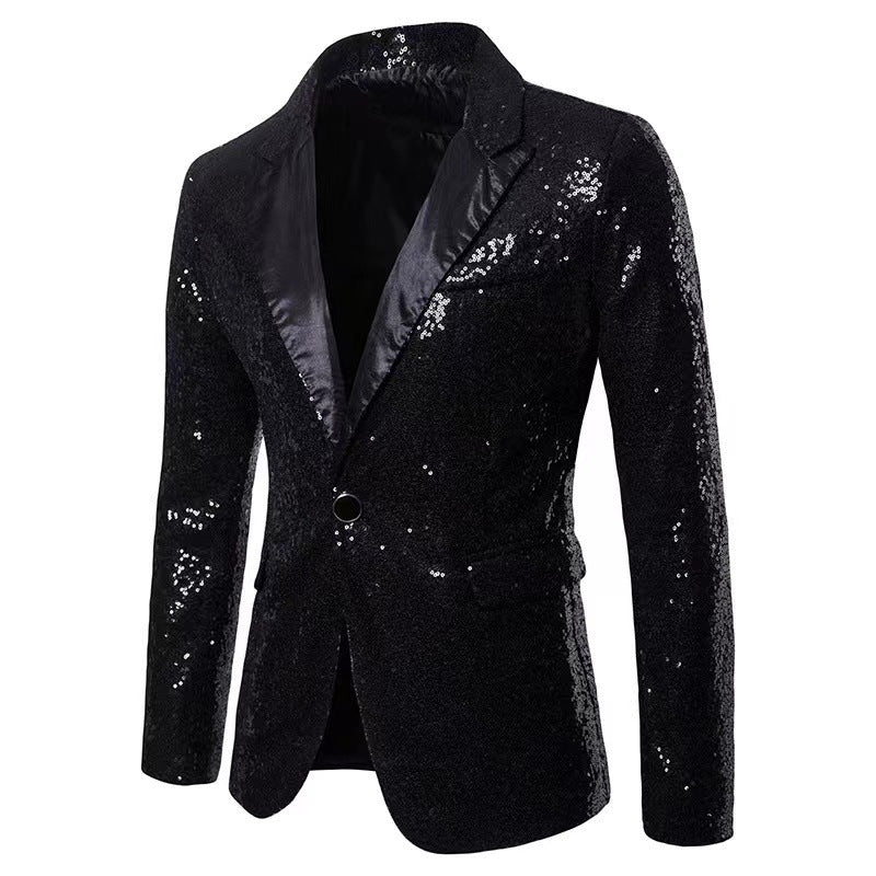 Herren Blazer Pailletten schimmernd Eveloria