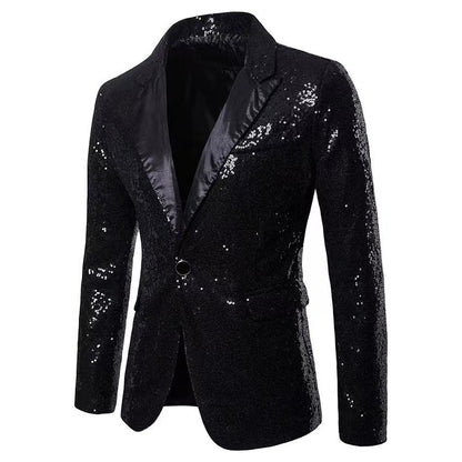 Herren Blazer Pailletten schimmernd Eveloria
