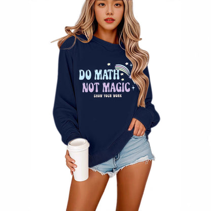 Damen Sweatshirt Mathematikdruck Lässig Grau Eveloria - Eveloria