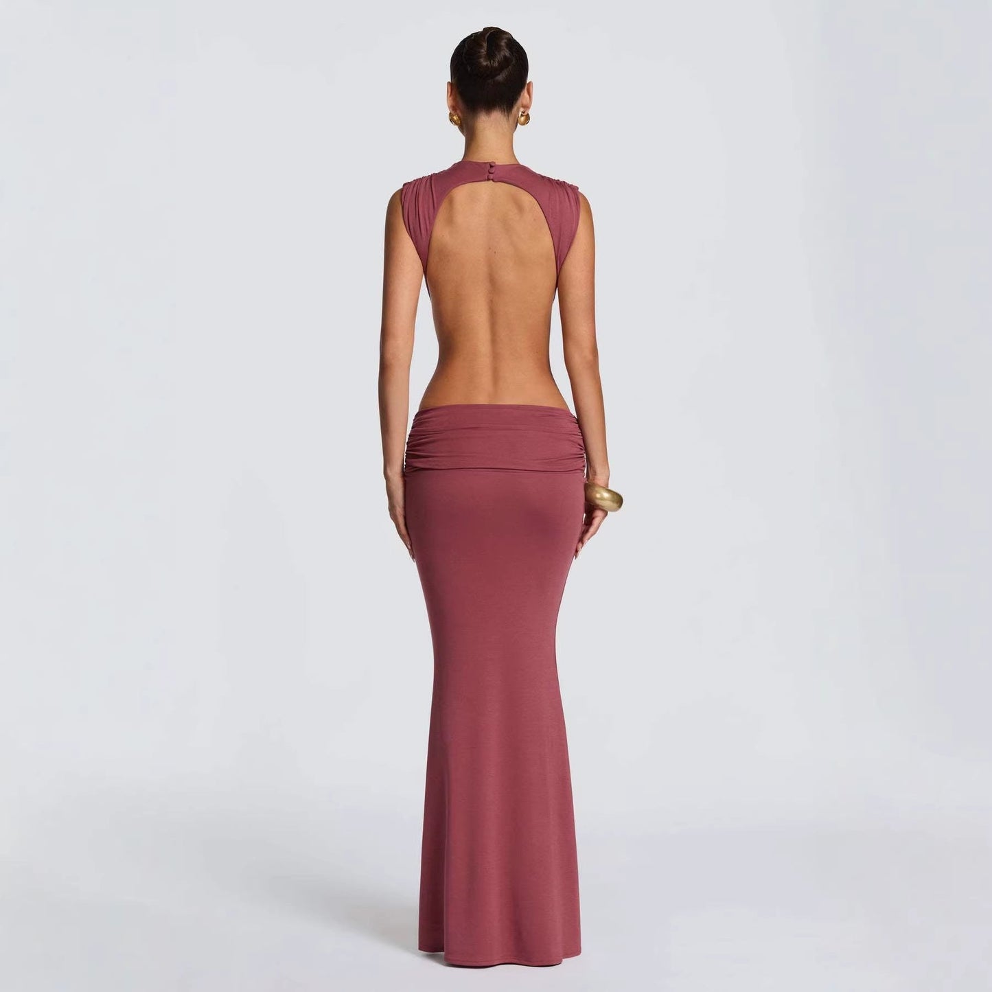 Damen Abendkleid Elegantes Cut-Out-Design Figurbetonter Schnitt