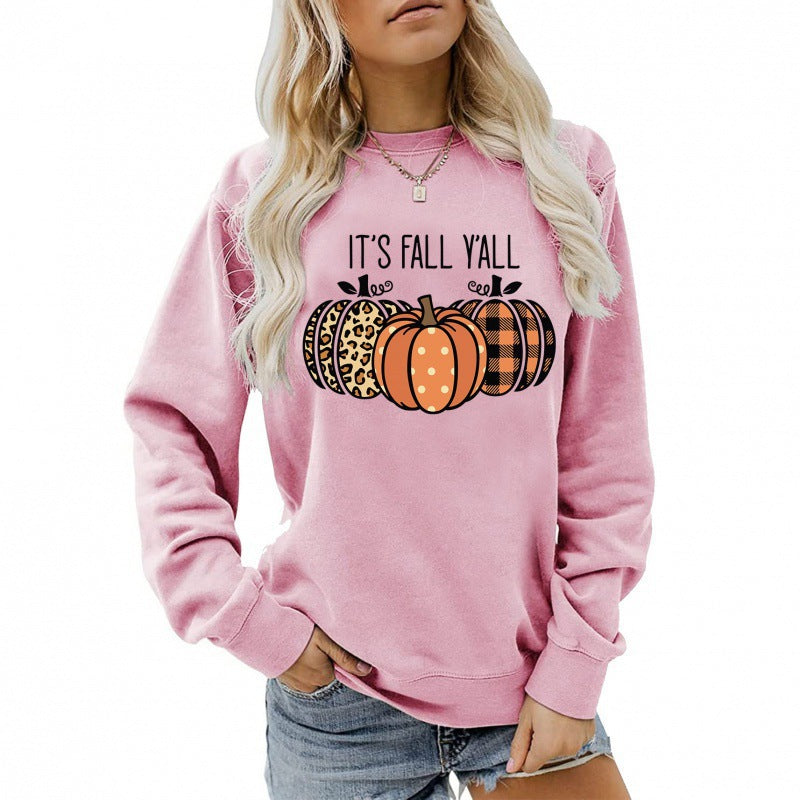Damen Sweatshirt Herbstmotiv Baumwolle Bequem Grau - Eveloria