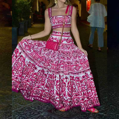 Damen Maxi-Kleid Floral-Druck Eveloria