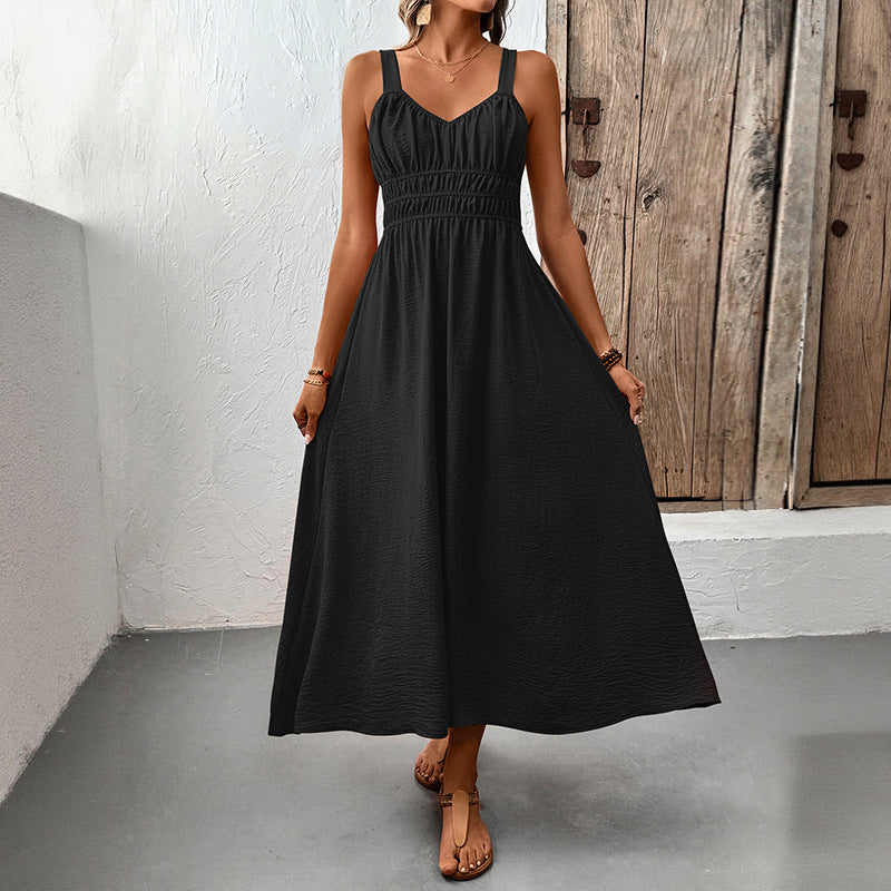 Damen Maxikleid Elastisch Verstellbare Träger Eveloria