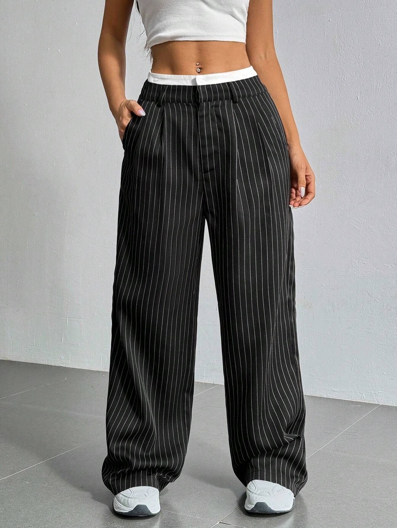 Damen Hochwasserhose klassisch mit schrägen Taschen Eveloria