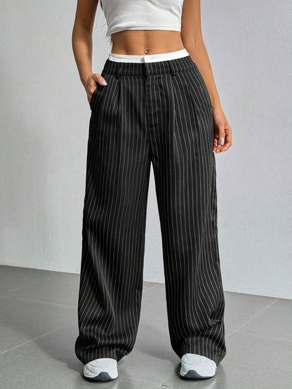 Damen Hochwasserhose klassisch mit schrägen Taschen Eveloria