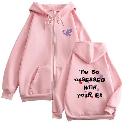 Damen Kapuzenjacke mit Aufdruck Bequem Grün