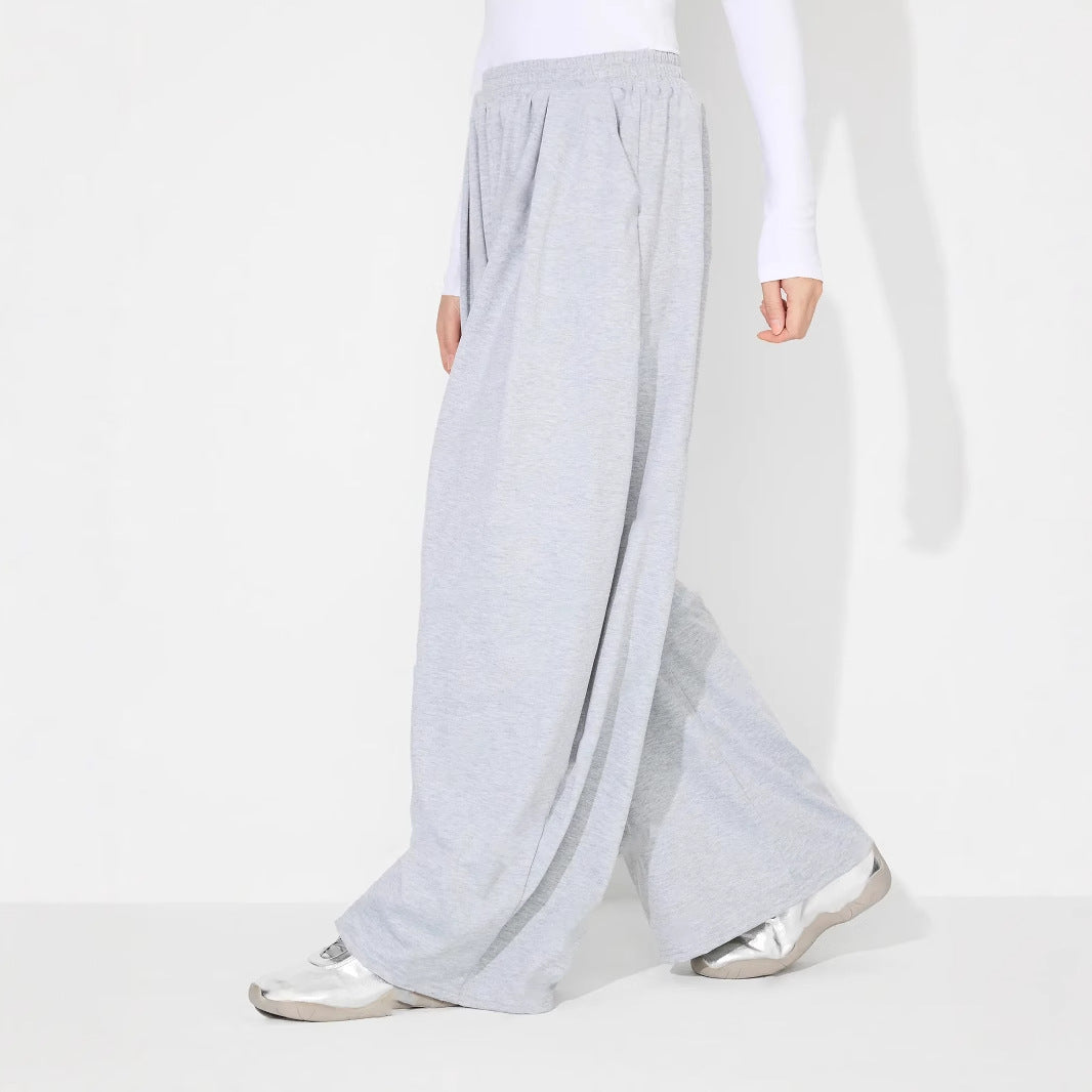 Damen Palazzo-Hose Elastischer Bund Falten Eveloria