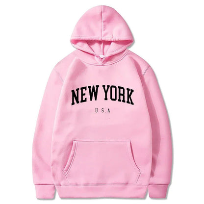 Damen Kapuzenpullover New York Print Bequem