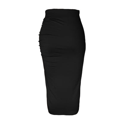 Damen Maxirock Rüschendetails Hochschlitz Eveloria